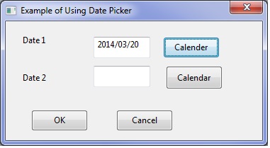 Date picker with date